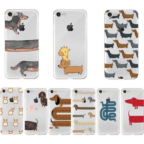 FHNBLJ dachshund Phone Case For iPhone X XS MAX 6 6s 7 7plus 8 8Plus 5 5S SE 2020 XR 11 11pro max Clear funda Cover