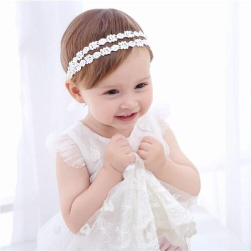 Baby Flower Headband Girls Children Rhinestone Bow Headbands Kids Hair Accessories Headwear Hair Bands Photogrpahy Props Party