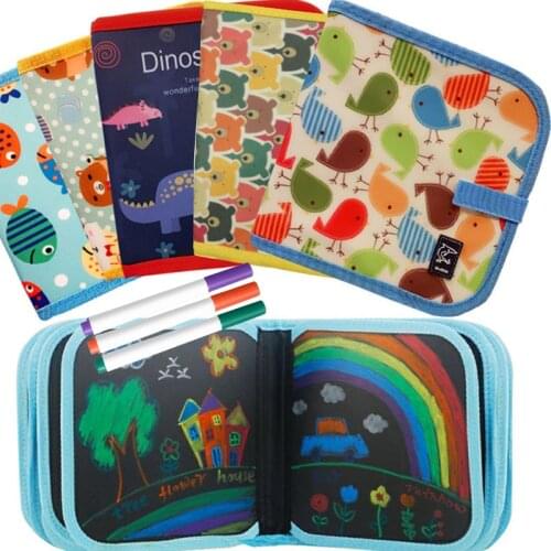 VIP Two-sided Erasable Painting Multifunctional Writing Book Kids Painting Writing Tools Toy Brush Picture Book Discount Pack