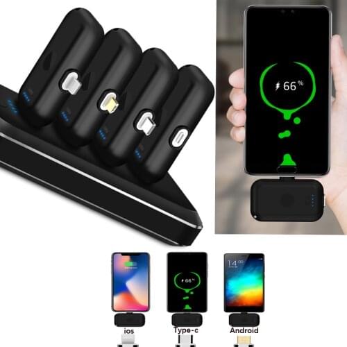 Mini Magnetic Power Bank For iPhone Micro USB Type C 1200mAh Mini Magnet Charger Power Bank For iPhone iPad Xiaomi Huawei Phone