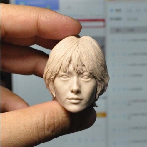 1/6 Scale Yoko Maki Unpainted Head Models Short Hair for 12''Figures Bodies
