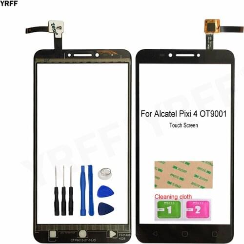 New Glass Panel Lens Sensor For Alcatel Pixi 4 6.0 4G OT 9001 9001D 9001S 9001X Touch Screen Digitizer Phone Assembly Parts