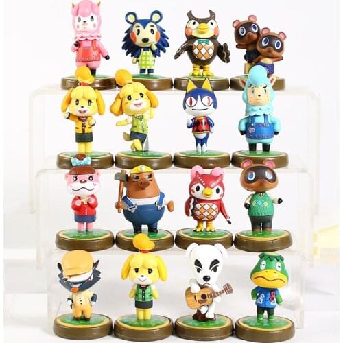 Animal Crossing New Horizons Shizue Mabel Blathers Nook Kicks Mini PVC Figure Toy Doll Gifts for Children