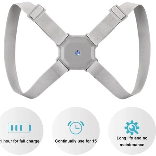 Support Belt Smart Adjustable Back Posture Corrector Trainer Belt Shoulder Spine Sensor Vibration Reminder Pain Relief for Adult