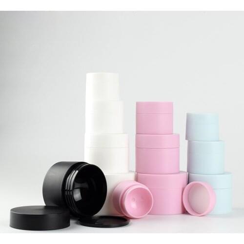 50pcs 5g/15g/20g/30g/50g Empty Plastic Nail Art Cosmetic Containers Jar Small Sample Cream Pot Nail Gel Powder Box Makeup Tool