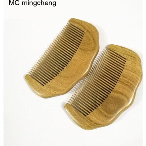 MC Fine Tooth Nature Comb Health Eco-friendly Sandalwood Hair Brush Makeup Brushes Barba Masculina Hair Care Styling Pettine