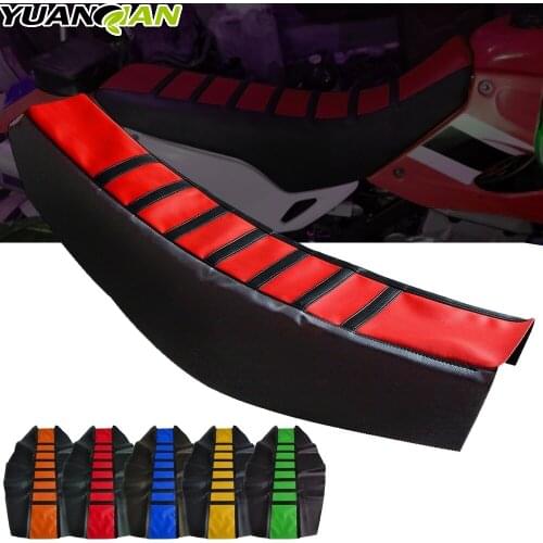 Motorcycle Rubber Striped Soft-Grip Gripper Soft Seat Cover For SX XC EXC XC-W SX-F 85 105 125 150 200 250 300 350 450