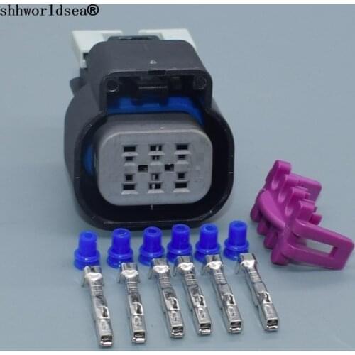 Shhworldsea 6 Pin 15355297 15418498 Automotive Waterproof Female Plug VE Throttle Motor Drive Connector Socket For BUICK