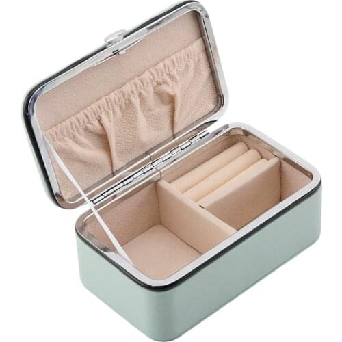 Jewelry Organizer Display Travel Jewelry Case Boxes Portable Jewelry Box PU Leather Grids Storage Necklace Earrings Box