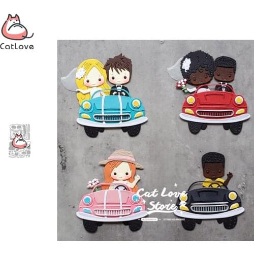 Catlove Bride Groom Wedding Car Metal Cutting Dies Scrapbooking Stencil Die Cuts Card Making Craft Embossing New Dies For 2020