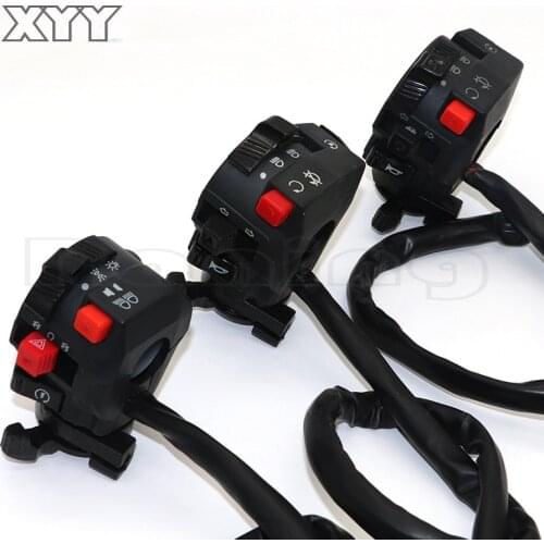 Motorcycle Light Hi-Lo Beam Kill Electric Start Turn Horn 4 & 5-Function Switch with Choke Lever for 110 125 150cc ATV