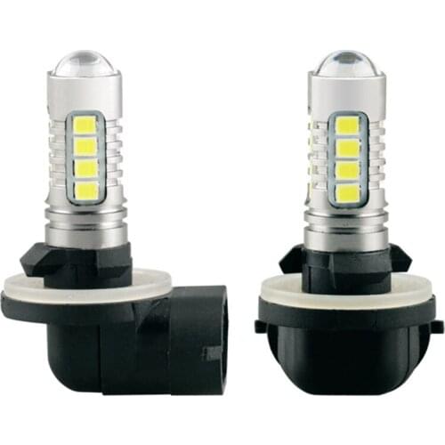 2PCS H1 H3 880 881 LED Car Fog Lights 16SMD 2835 3030 Daytime Running Light Bulb Turning Parking Bulb 6000K 12V Driving Lamp