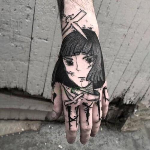 Waterproof Temporary Tattoo Sticker kid dagger Fake Tatto Flash Tatoo Hand Arm Foot Back Tato body art for Girl Women Men