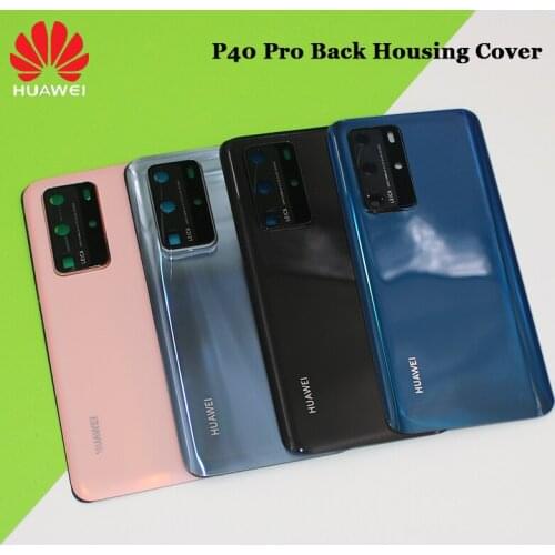 New Cover Original For Huawei P40 Pro Battery Cover Rear Door Housing Panel Replacement Case With Camera Lens Back Glass Shell