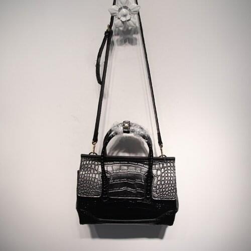 Cow Split Brand Leather Handbag Fashion Lady Tote Luxury Crocodile-Pattern Shoulder Bag Women Designer Alligator Crossbody Bags