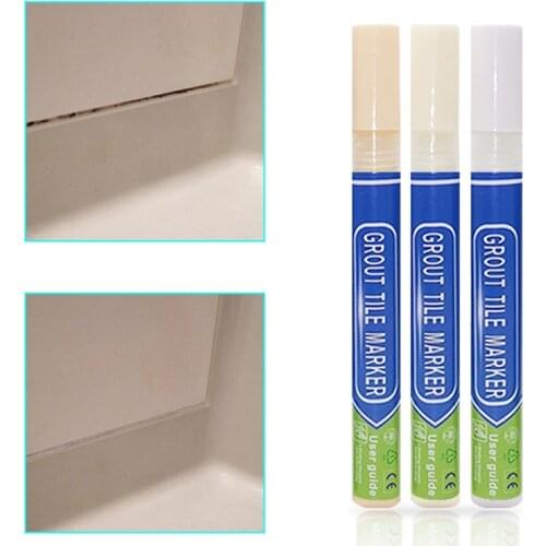 1pc Gap Repair White Tile Refill Grout Pen Waterproof Mouldproof Filling Agents Wall Porcelain Bathroom Paint Cleaner