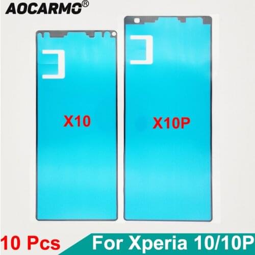 Aocarmo 10Pcs For SONY Xperia 10 / 10P Plus Front LCD Adhesive Display Screen Sticker Glue Tape i3113/23 i4113/93 i4213 i4293