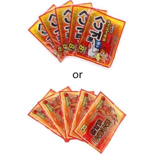 10Pcs Body Warmer Stick Lasting Heat Patch Keep Hand Feet Foot Warm Paste Pads