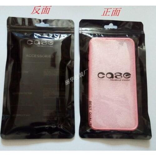 12*20cm Plastic zipper Clear black Self Seal Retail Packaging Poly pp Bag for iPhone 7 plus 6s Samsung s7 s8 case Package Bags