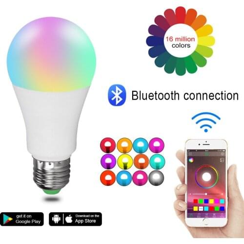 15W Smart Bluetooth Mesh Bulb Voice Control Music RGBW LED Bulb Light Colorful Color Changing Group Control Led Light Holiday