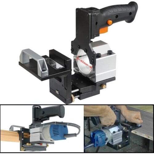 2 in 1 Woodworking Furniture Cabinet Board Slotting Machine Side Hole Slotting Bracket Fixing Fixture with Wire Rail Switch