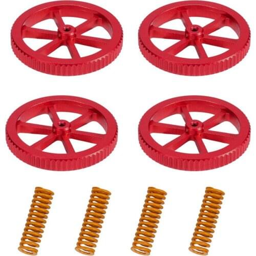 4Pcs Hand Twist Leveling Nuts with Hot Bed Die Springs for Ender 3 3D Printer 5/5 Plus 5 Pro CR-10 V-2 Max Mini 10S 10Plus 20