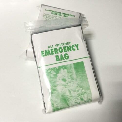 5 pcs/lot 1m x 2m Camping Portable Emergency Blanket First Aid Survival sleeping bag Outdoor Hiking Life-saving Foil Thermal kit