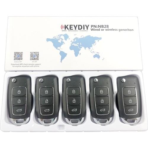 5pcs/lot Multi-functional KEYDIY NB28 3 button Remote key for KD900 KD900+ URG200 KD-X2 5 functions in one key