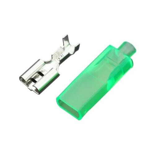 6.3 plug spring 250 green sheath DJ7013-6.3-21 push button switch cold crimp terminal block 100 sets
