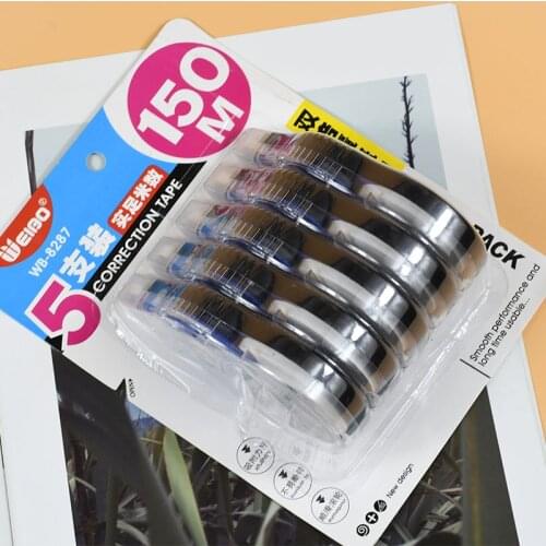 8287White Out Crrection Tape 5Pcs/Set 150M Correction Roller Pen Correction Tape School Stationery Office Supply