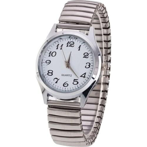 Men Quartz Watch Stainless Steel Band Alloy Lover Business Movement Wristwatch Elastic Strap Band Couple Wrist Clock reloj mujer