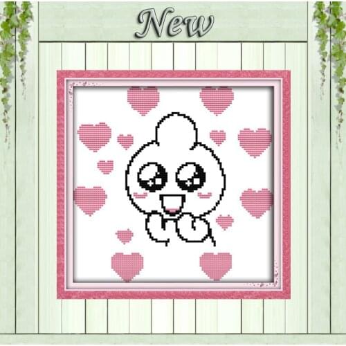 Baby bottle boy cartoon love painting counted print on canvas DMC 14CT 11CT chinese Cross Stitch Needlework Sets Embroidery kits