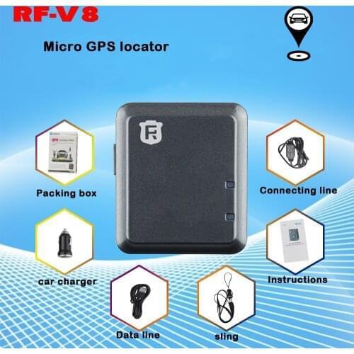 High Quality Kid Mini GPS Tracker RF-V8 Vehicle Car Children GPS Tracker Voice Monitoring APP Platform Real Time Tracking Device