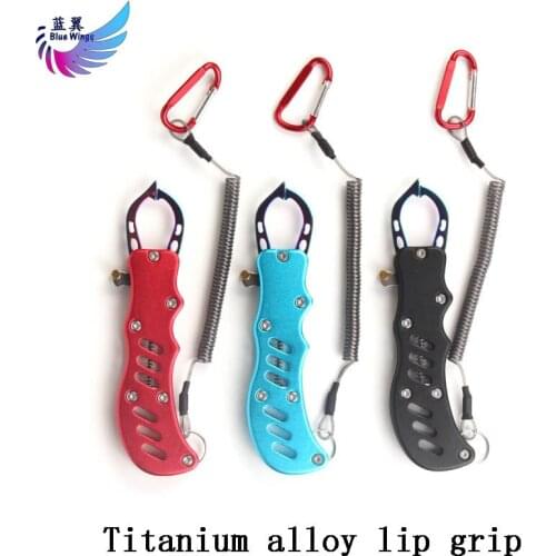 ILure Portable Titanium alloy Fishing Gripper Fish Lip Grip Grab Carp Fishing Lip Grip plier Tackle Tools Pesca China Factory