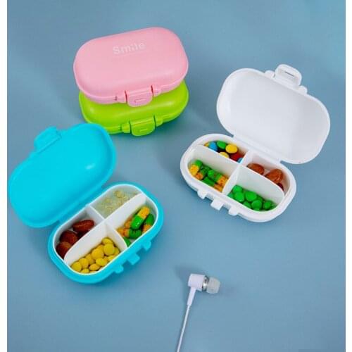 4 Grids Pill Medicine Box Holder Medicine/jewelry Storage Box Case for Drug Tablet Dispenser Medicament Small Pillbox Organizer