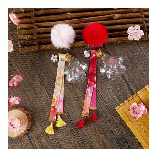 2021 Hot Tian Guan Ci Fu Hua Cheng Xie Lian Cloud Keychain Cartoon Gifts Expression Figure Acrylic Bag Pendant Keyring Game Toys