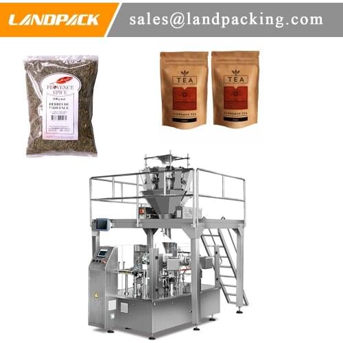 Multi Head Weigher Bulk Tea Leaf Stand Up Pouch Filling And Sealing Machine Automatic Weighing