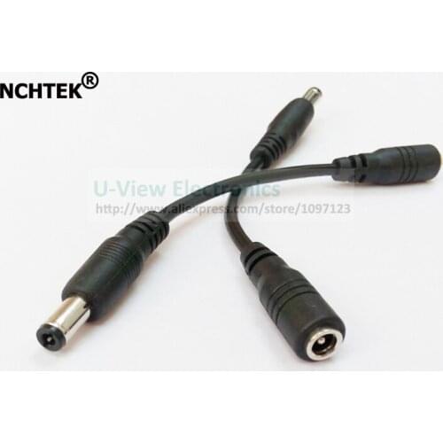 NCHTEK DC 5.5x2.5MM Male to DC Power 4.8x1.7mm Female Plug Extension Connector Cable About 12CM/Free Shipping/50PCS