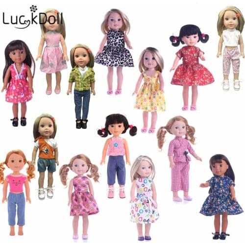 Luckydoll New Doll Clothes Accessories Skirt Suitable For 14.5inch American Female Doll Toy Childrens Best Holiday Gift