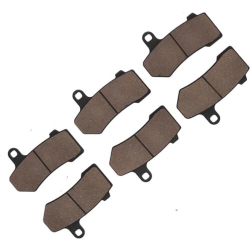 Front & Rear Carbon Brake Pads For Harley Touring Road King Electra Street Glide FLHR VRSC VRSCR VRSCA/B V-Rod
