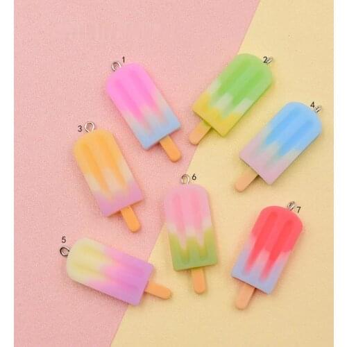 10pcs/14pcs/pack Ice Popsicle Resin Charms for Jewelry Making Bulk