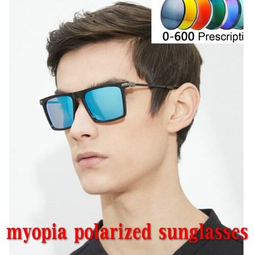 2019 Polarized myopia prescription Polarized sunglasses Lens Manufacturing polarized square sunglasses male Colorful Mirror NX
