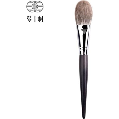 QINZHI Professional Handmade Make Up Brush G023 Flat Blush Blusher Brush Soft Snow Fox Hair Makeup Brushes