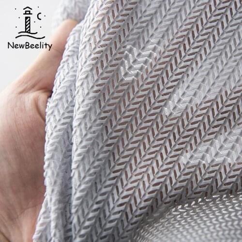 Northern European-Style Plain Window Screen Study All-match Window Screen Fishbone Curtains for Living Room Bedroom