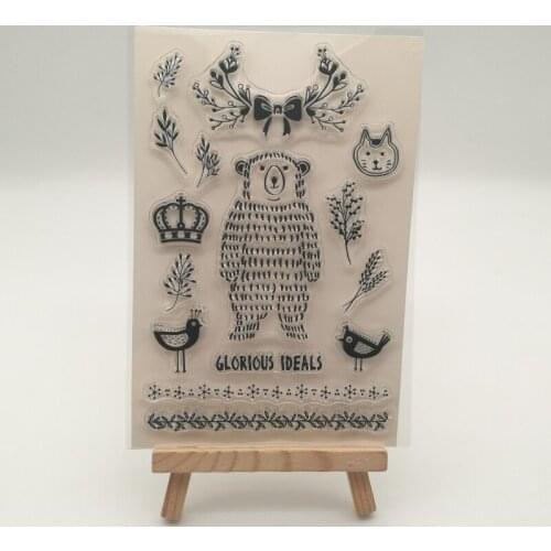 Cute bear transparent stencil for DIY Scrapbooking photo album decorative sheets