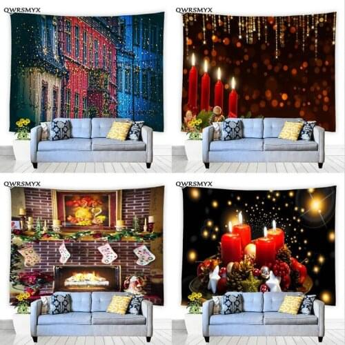 Christmas Holiday Decoration Tapestry Wall Hanging Art Aesthetic Adornment Living Room Bedroom Dorm Decor Background Tapestries