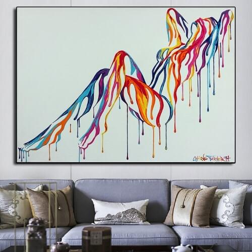 Sex Figure Women Oil Painting Print on Canvas Wall Art Abstract Poster Fashion Pictures for Living Room Bedroom Girls Decor