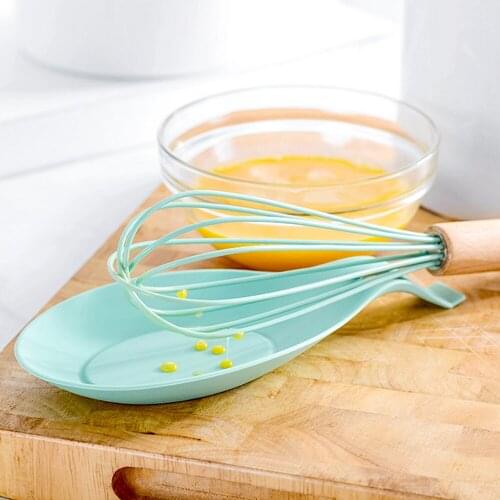 Food Grade Silicone Spoon Mat Silicone Heat Resistant Placemat Tray Spoon Pad 9.5x20cm Drink Glass Coaster Hot Sale Kitchen Tool