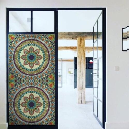 GS034 Mandala Mandala Glass Window Films Home Decor Privacy Glass Door Sticker Home Decor