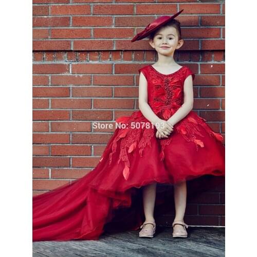 7205 scoop cap-sleeve natural ball gown knee-length chapel train tulle flower girl dresses/formal gowns embroidery free shipping